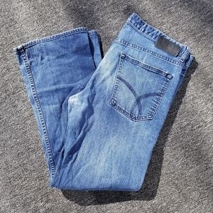 Calvin Klein 36 x 30 Modern Boot Men's blue jeans